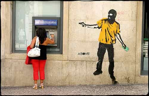ATM stickup - fake