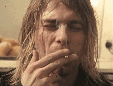 kurt cobain smoking gif