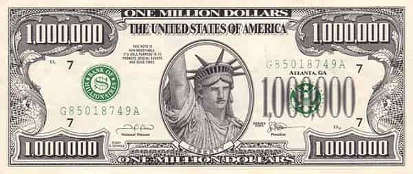 million dollar bill