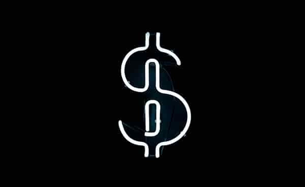 neon dollar sign