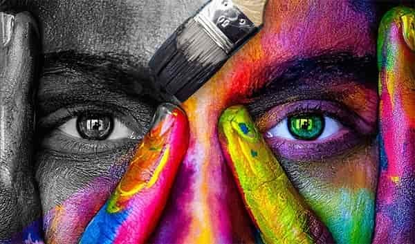 rainbow face
